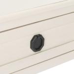 Distressed White Wood Veranda End Table