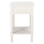 Distressed White Wood Veranda End Table