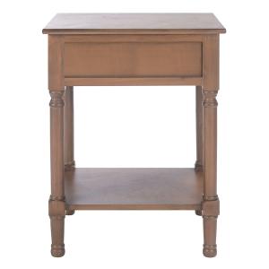 Brown Wood Veranda End Table