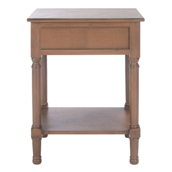 Brown Wood Veranda End Table