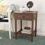 Brown Wood Veranda End Table