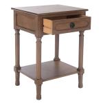 Brown Wood Veranda End Table