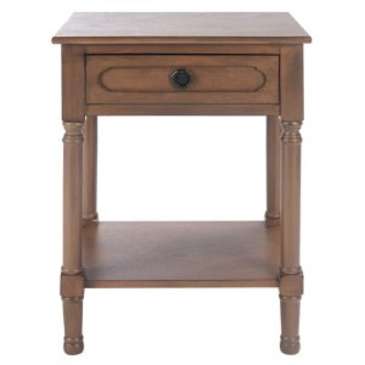 Brown Wood Veranda End Table