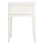 White Wood Opal 1-Drawer End Table