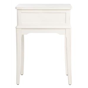 White Wood Opal 1-Drawer End Table