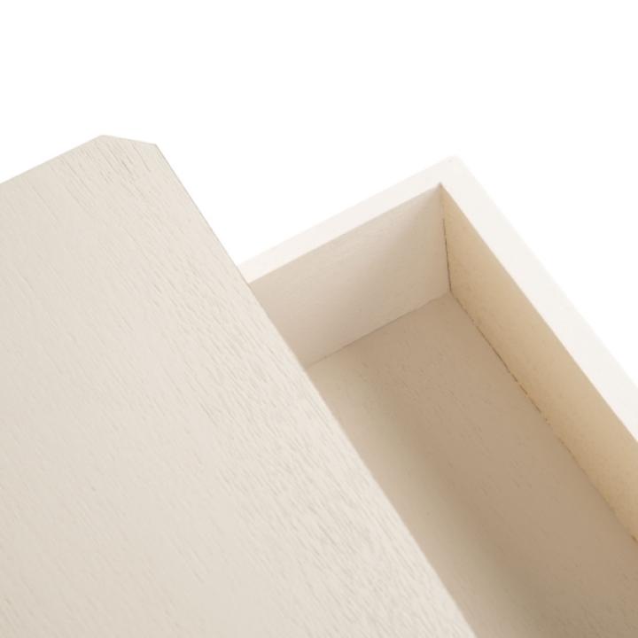 White Wood Opal 1-Drawer End Table