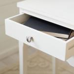 White Wood Opal 1-Drawer End Table