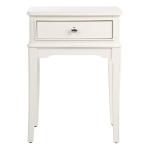 White Wood Opal 1-Drawer End Table