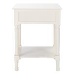 White Wood Natalia 1-Drawer End Table