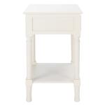 White Wood Natalia 1-Drawer End Table