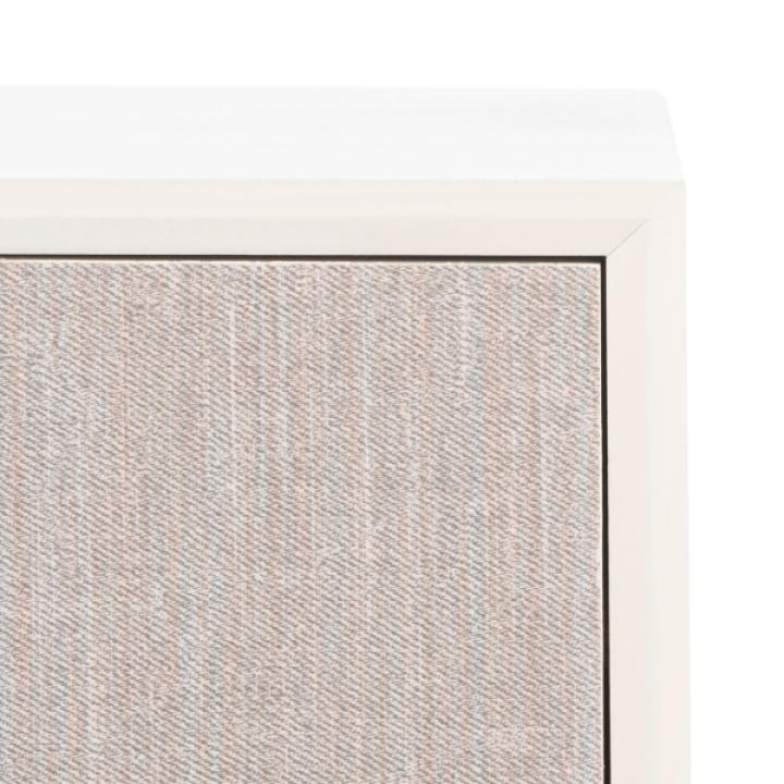 White Wood Stella 1-Drawer End Table