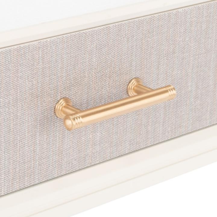 White Wood Stella 1-Drawer End Table