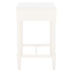 White Wood Stella 1-Drawer End Table