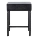 Black Wood Stella 1-Drawer End Table