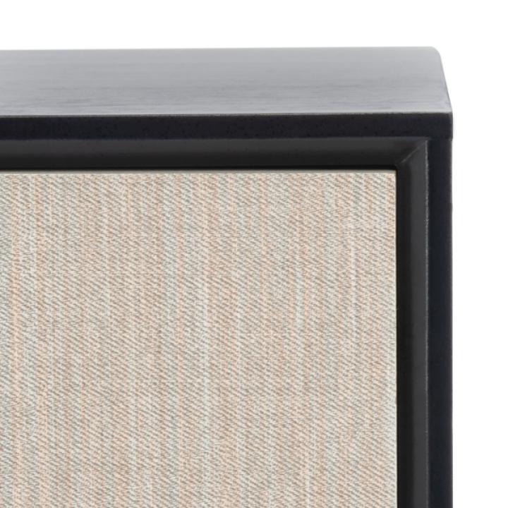 Black Wood Stella 1-Drawer End Table