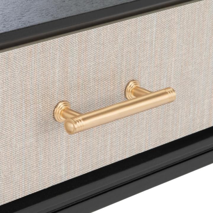 Black Wood Stella 1-Drawer End Table