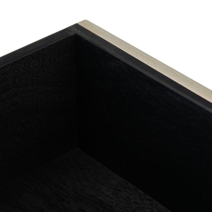 Black Wood Stella 1-Drawer End Table