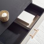 Black Wood Stella 1-Drawer End Table
