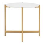 Gold Round Gertrude Accent Table