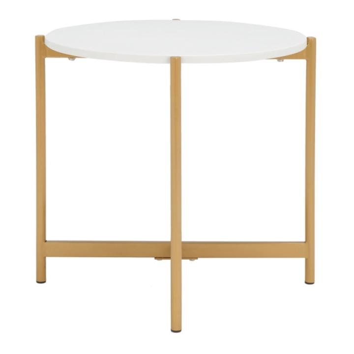 Gold Round Gertrude Accent Table