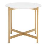 Gold Round Gertrude Accent Table