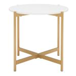 Gold Round Gertrude Accent Table