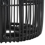 Black Rattan Jade Accent Table