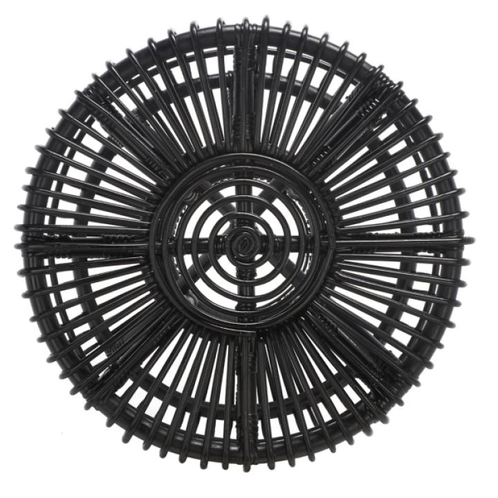 Black Rattan Jade Accent Table