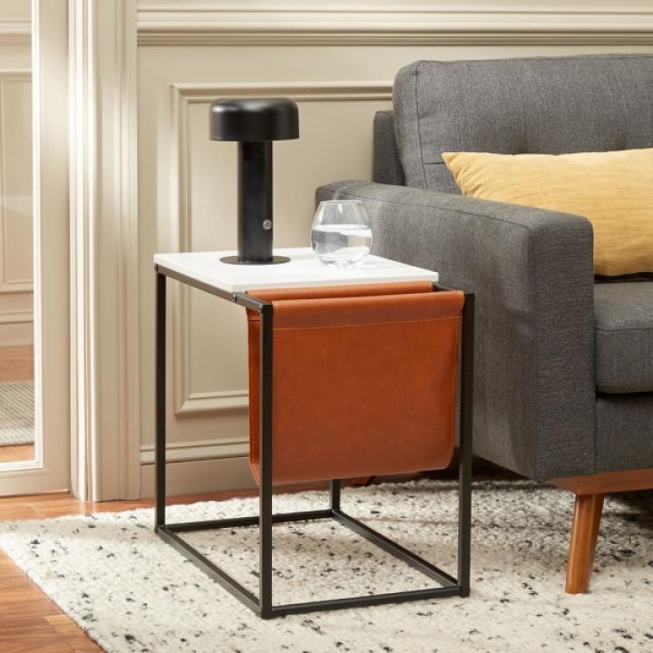 Black Modern Bortola Accent Table