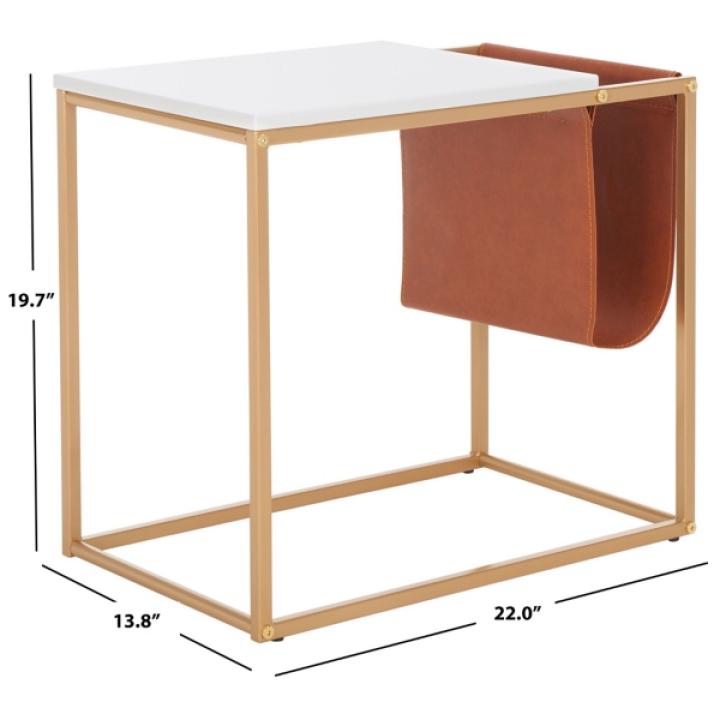 Gold Modern Bortola Accent Table