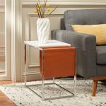 Silver Modern Bortola Accent Table