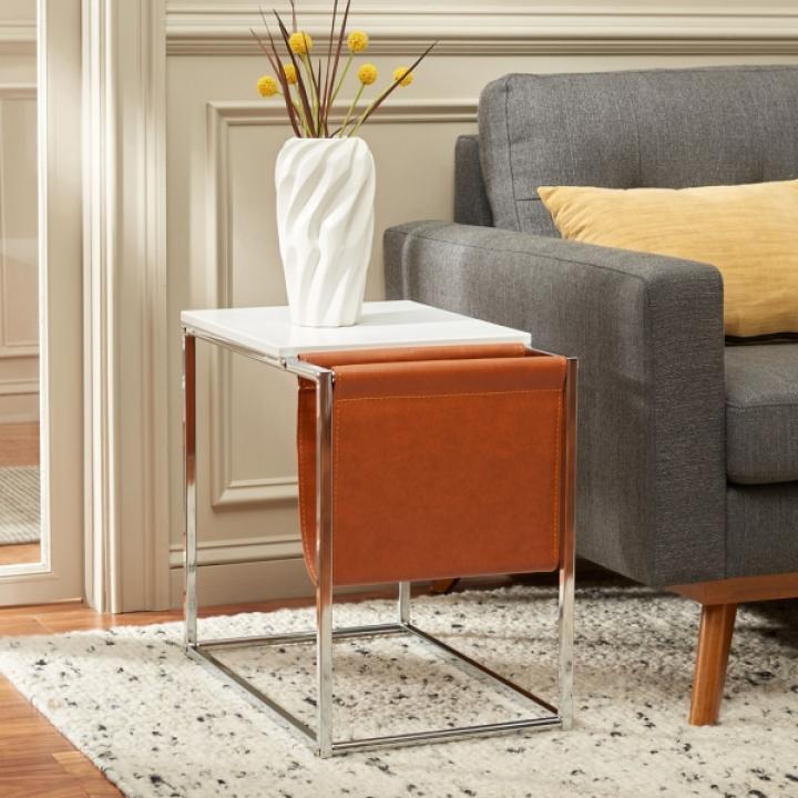 Silver Modern Bortola Accent Table