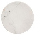 Marble and Walnut Round Mari Accent Table