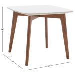 Square Ceramic Marble & Walnut Karin Accent Table