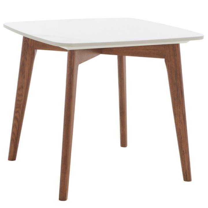 Square Ceramic Marble & Walnut Karin Accent Table