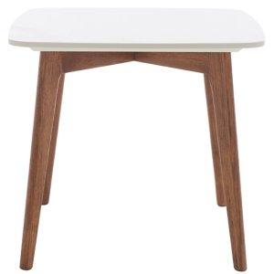 Square Ceramic Marble & Walnut Karin Accent Table