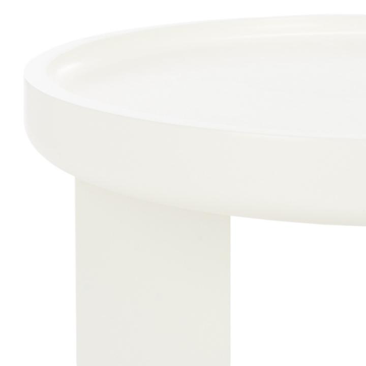 White Wood Elnora Accent Table