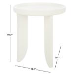 White Wood Elnora Accent Table