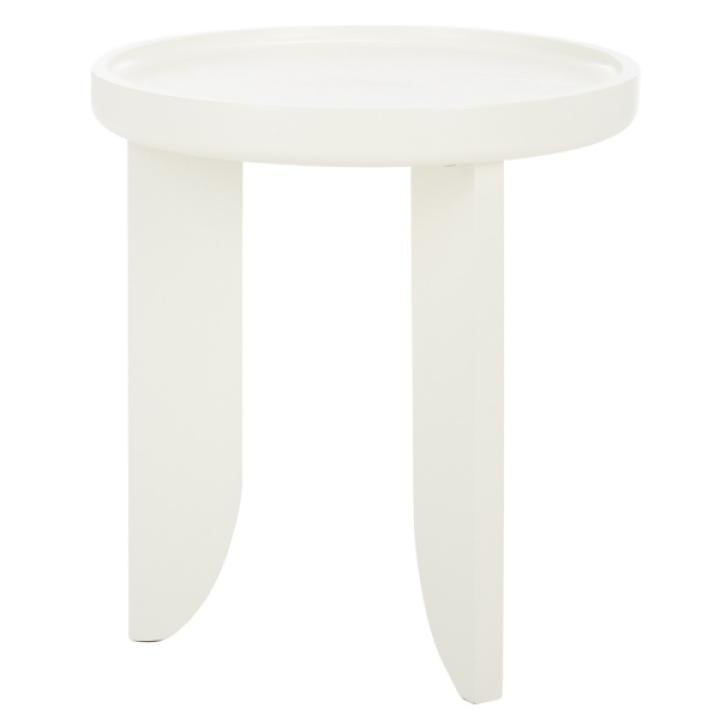 White Wood Elnora Accent Table