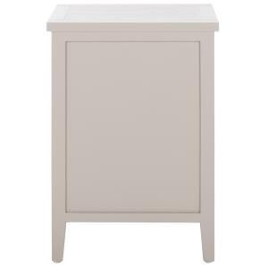 Gray Wood Woven Viola 2-Drawer End Table