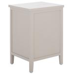 Gray Wood Woven Viola 2-Drawer End Table