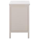 Gray Wood Woven Viola 2-Drawer End Table