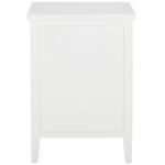 White Wood Woven Viola 2-Drawer End Table
