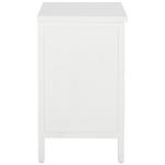 White Wood Woven Viola 2-Drawer End Table
