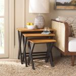 Brown Elm Loretta Nesting End Tables, Set of 3