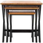 Brown Elm Loretta Nesting End Tables, Set of 3