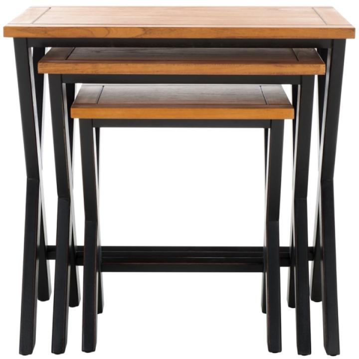 Brown Elm Loretta Nesting End Tables, Set of 3