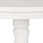 White Wood Round Vienna Pedestal Side Table