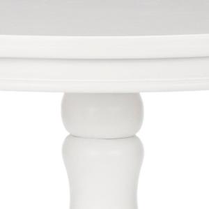 White Wood Round Vienna Pedestal Side Table