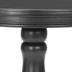 Black Wood Round Vienna Pedestal Side Table